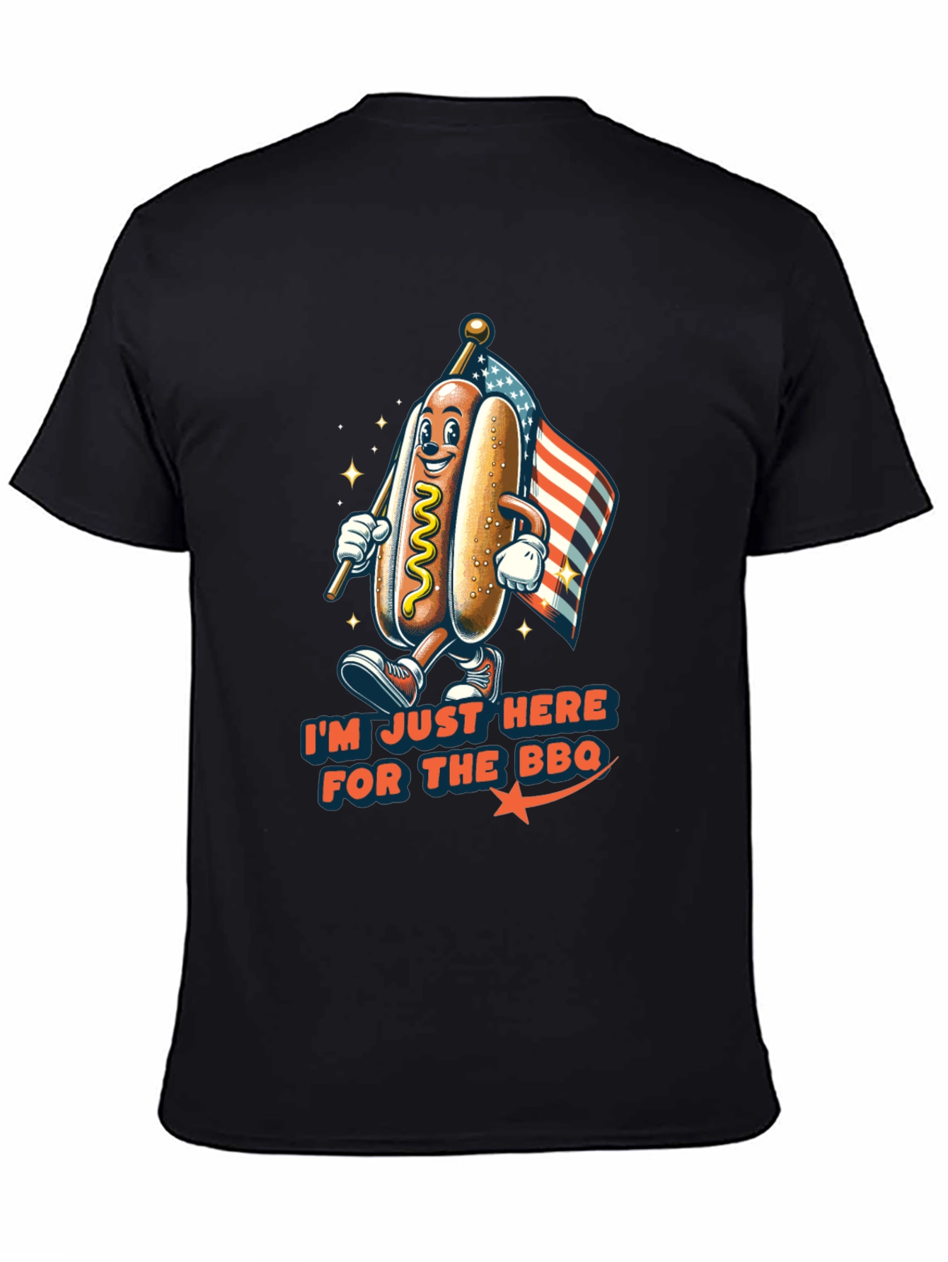 BBQ Hot Dog Graphic T-Shirt