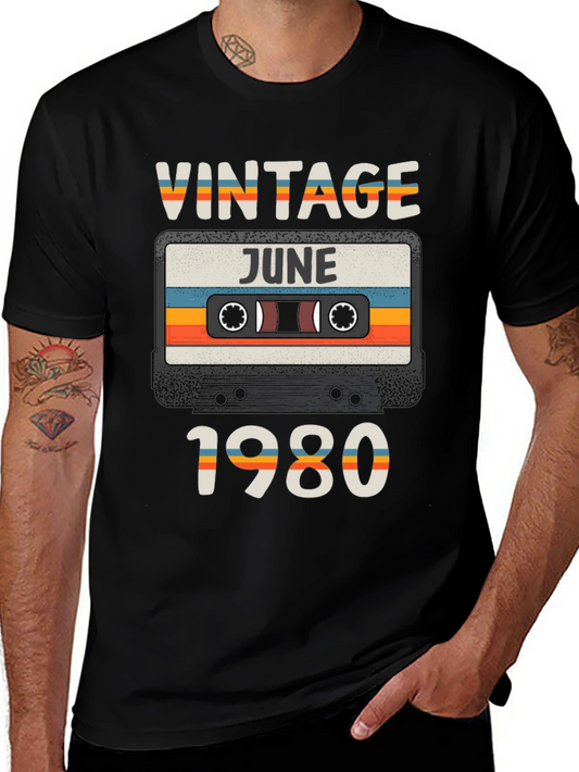 Vintage June 1980 Cassette Tape T-Shirt