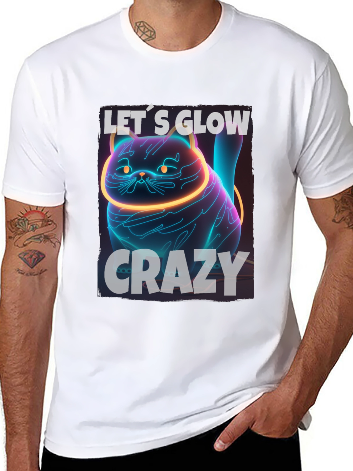 Lets Glow Crazy Black T-Shirt