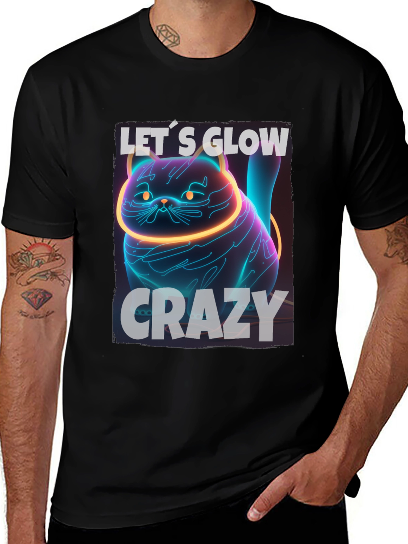 Lets Glow Crazy Black T-Shirt