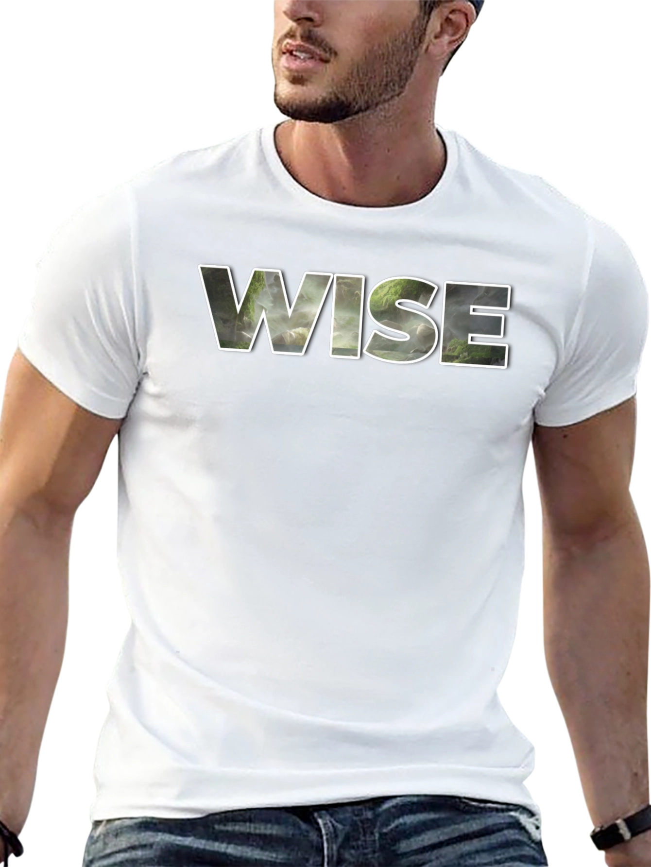 Wise Graphic Tee - Nature Scene Inlay