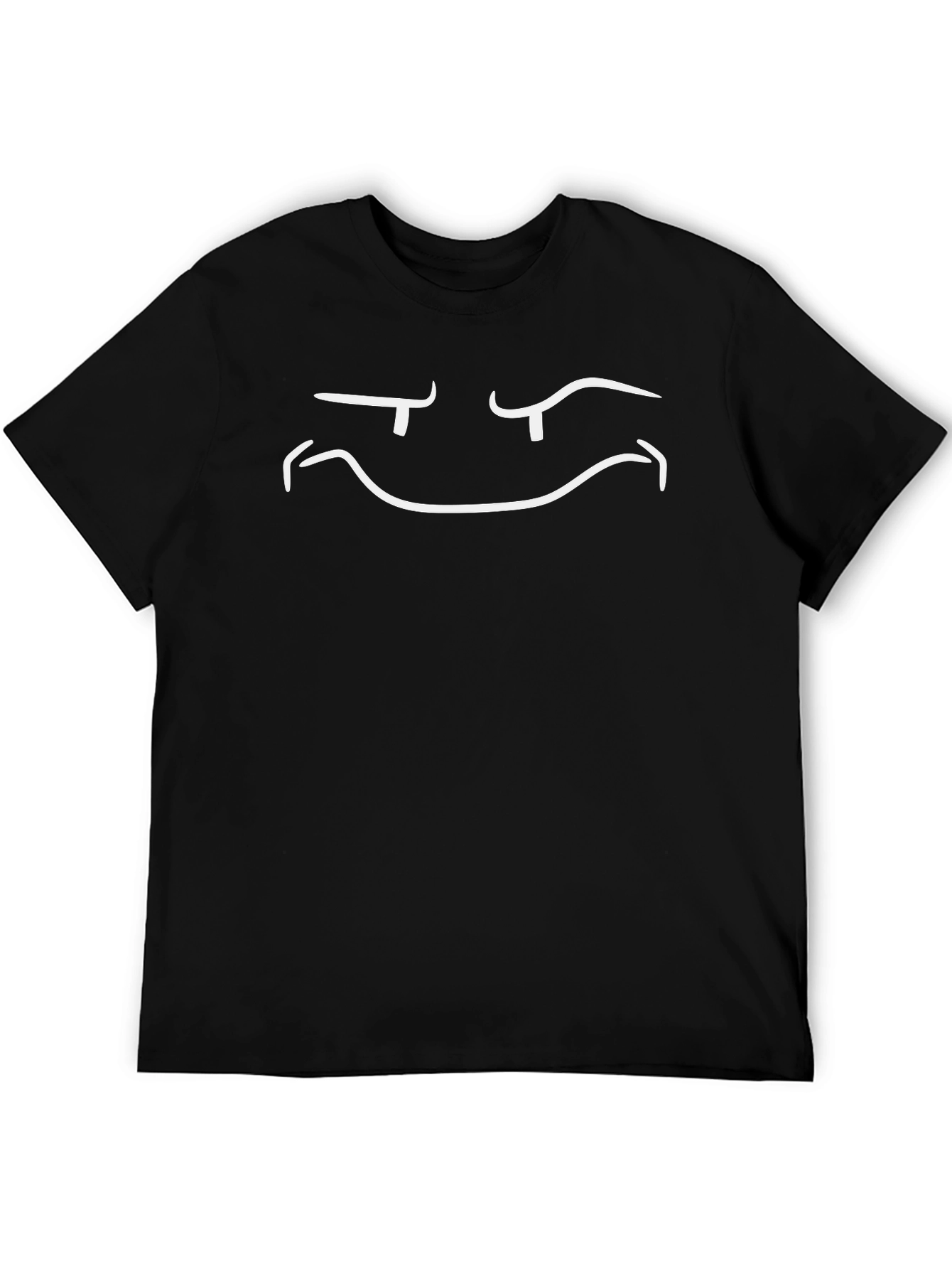 Winking Face Graphic T-Shirt - Black