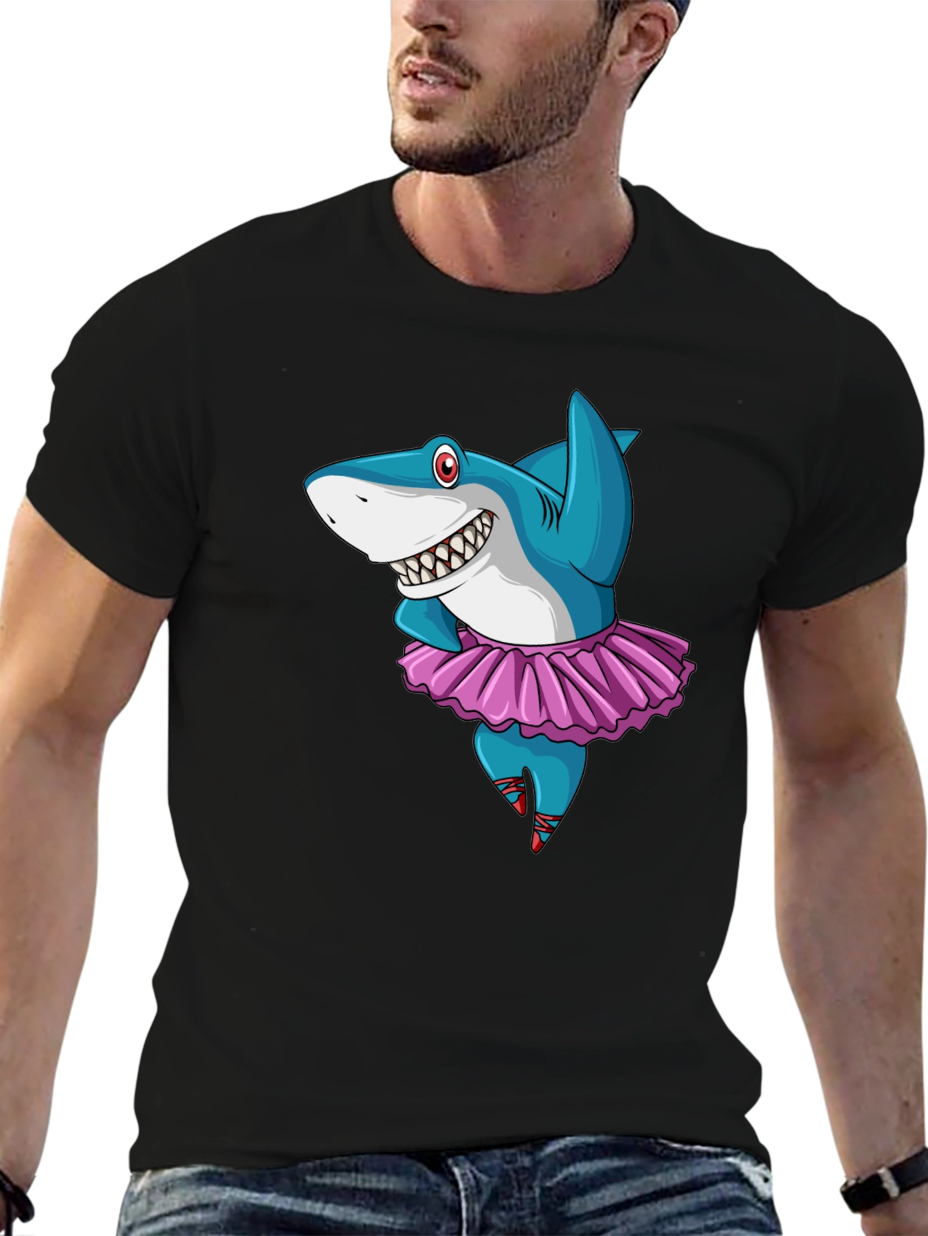 Shark Ballerina Graphic Tee - Dance with Style!