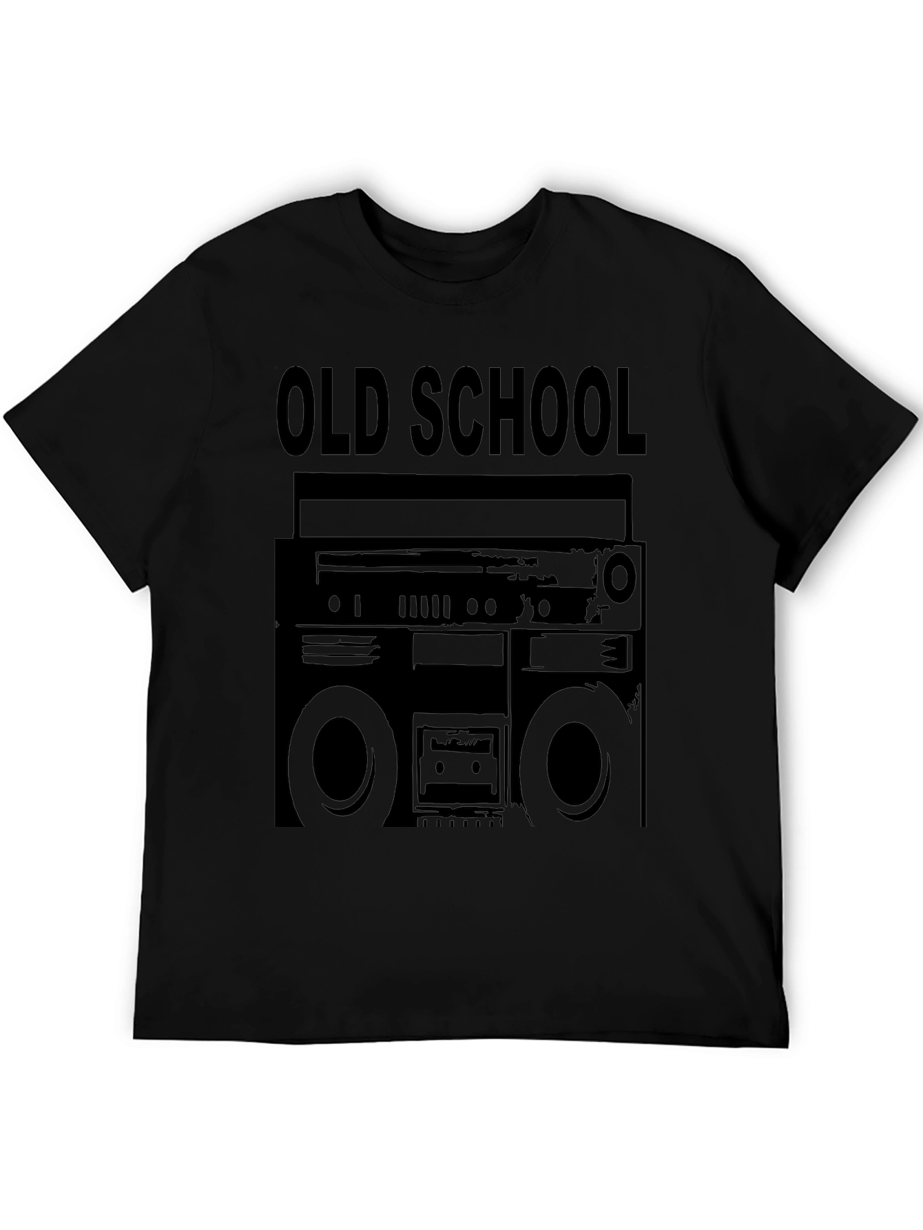 Old School Boombox Graphic Tee - Retro Style