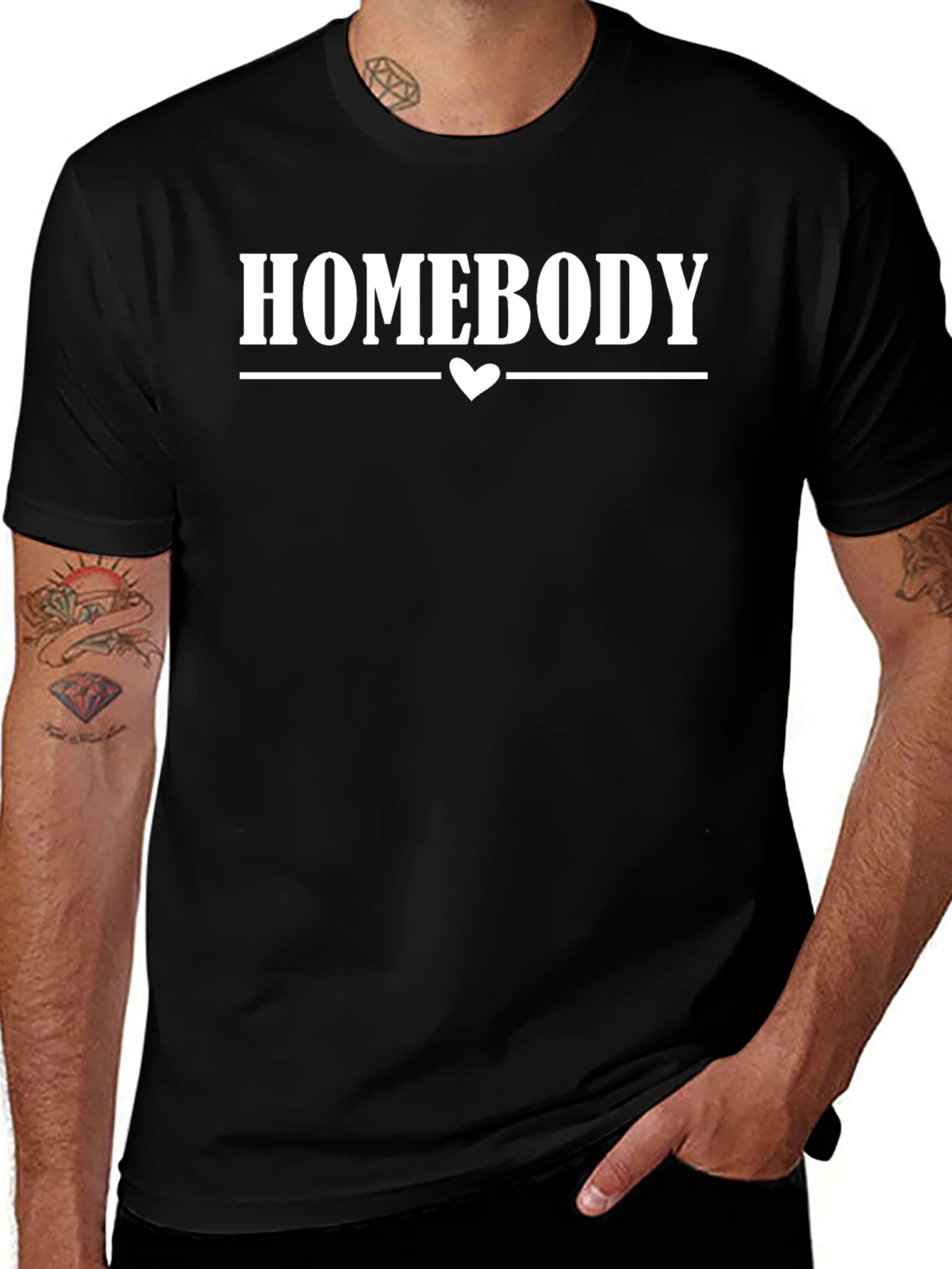 Homebody Graphic Tee - Black Cotton Comfort