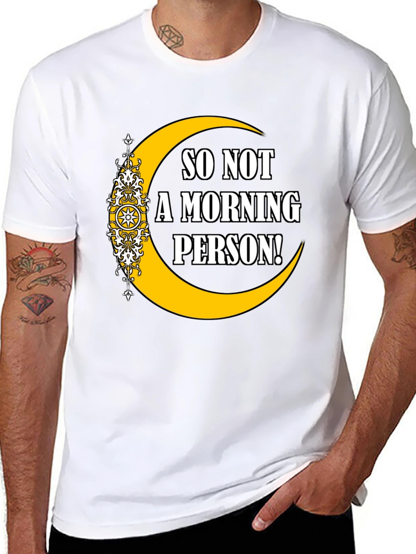 Not a Morning Person Graphic T-Shirt - Black