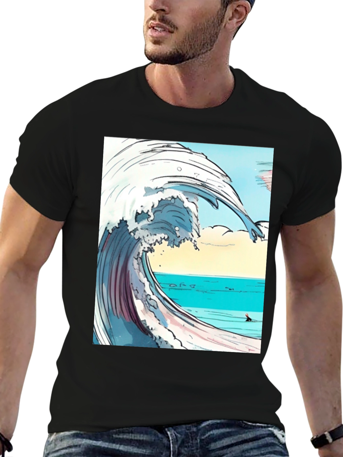 Wave Graphic Print Tee