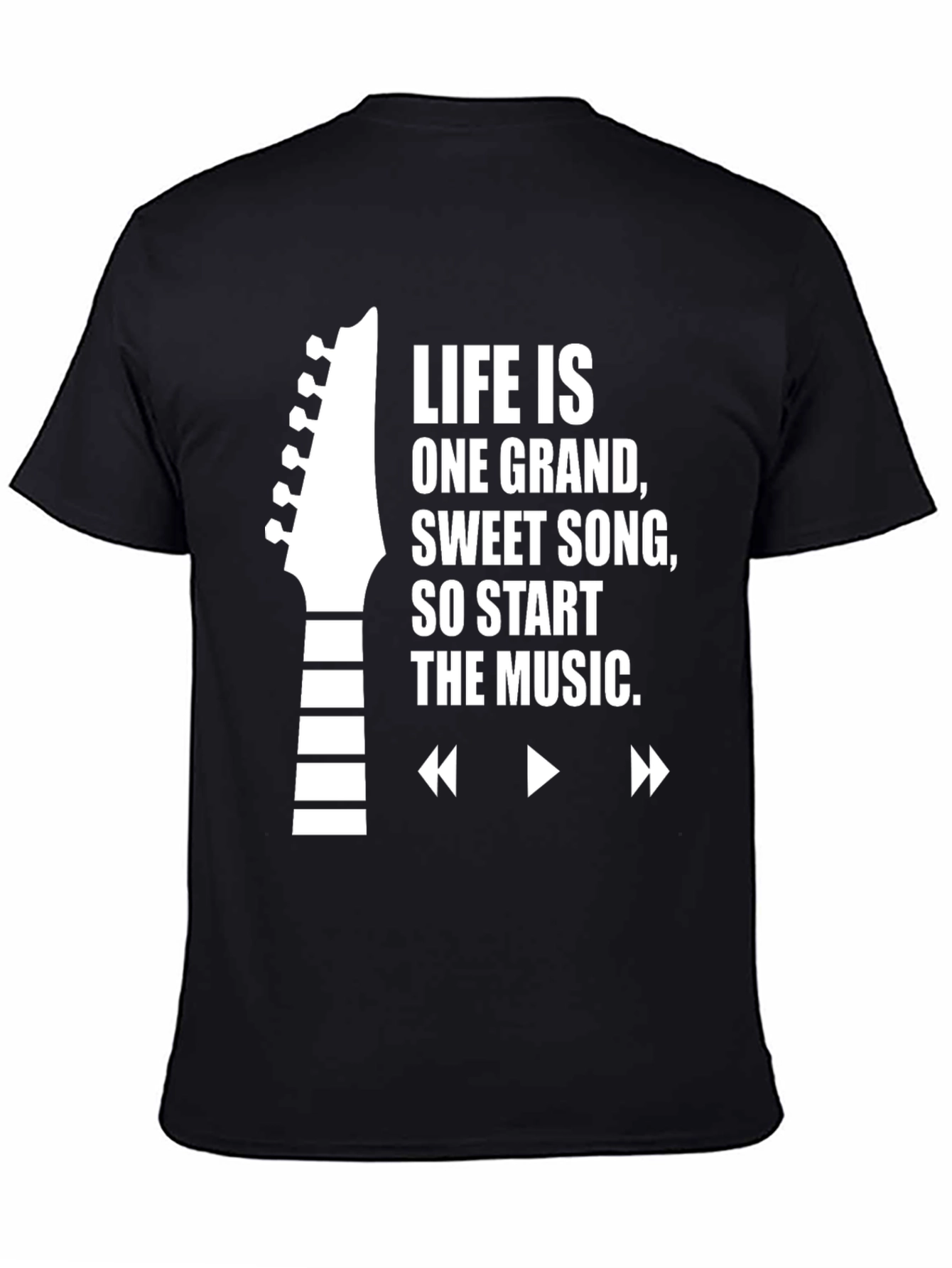 Life is Music Graphic Tee - Black T-Shirt