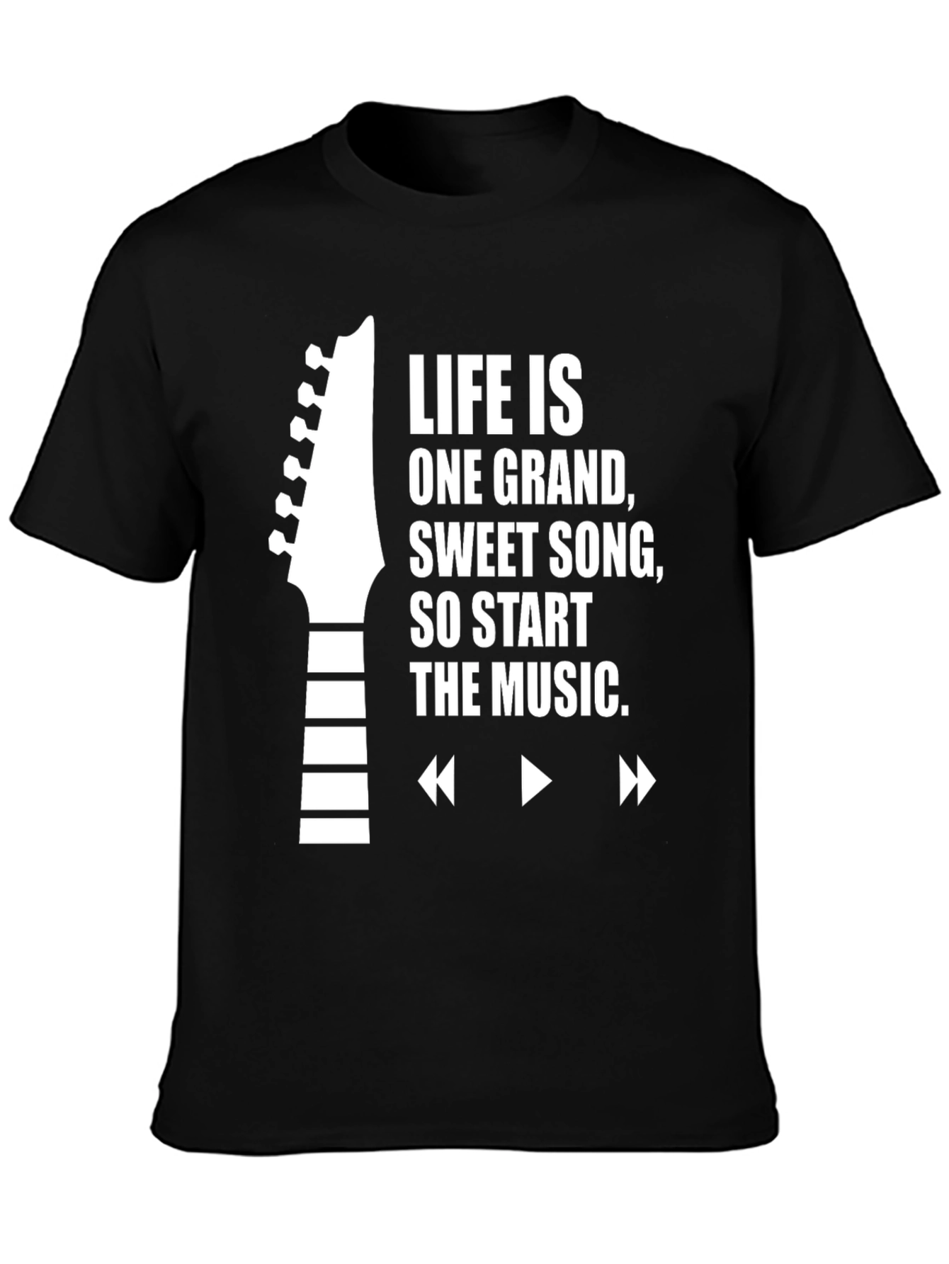 Life is Music Graphic Tee - Black T-Shirt