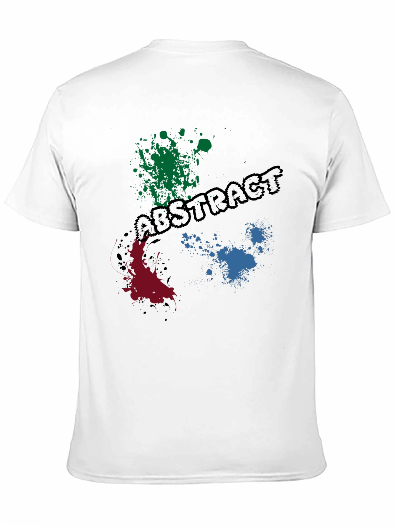 Abstract Paint Splatter Graphic T-Shirt