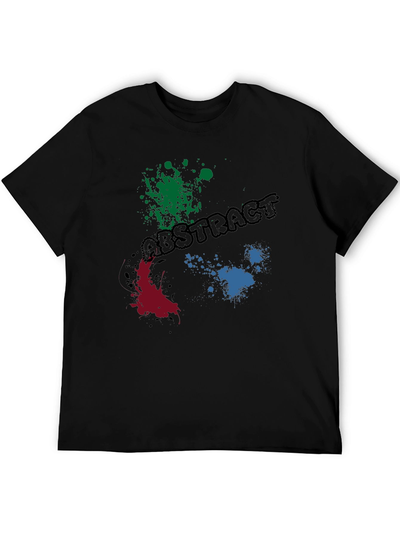Abstract Paint Splatter Graphic T-Shirt