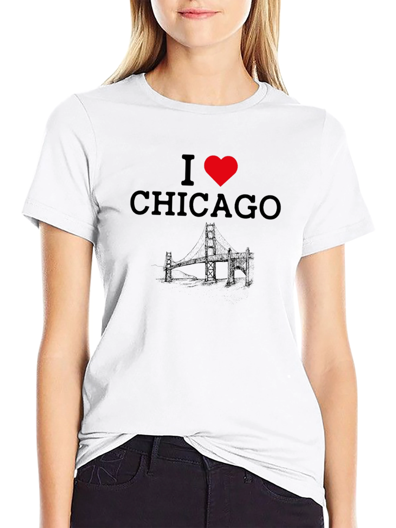 I Heart Chicago Black T-Shirt