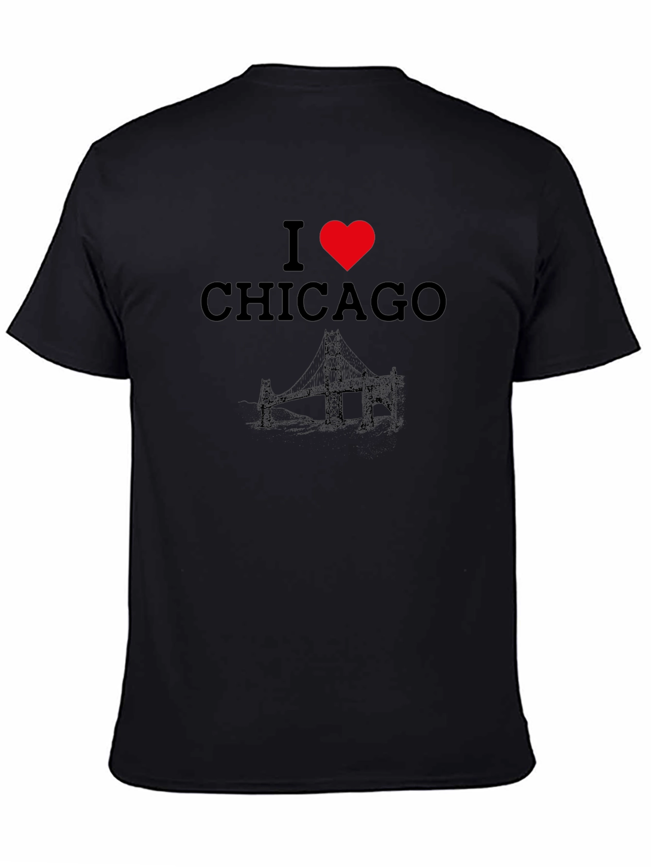 I Heart Chicago Black T-Shirt