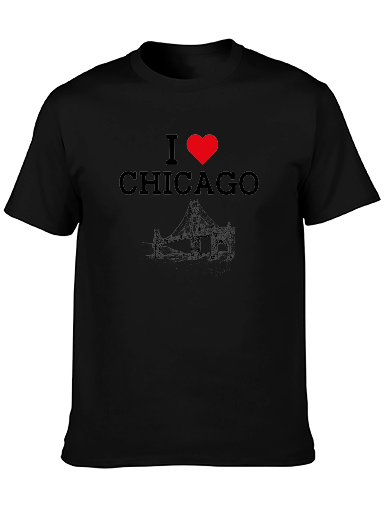 I Heart Chicago Black T-Shirt