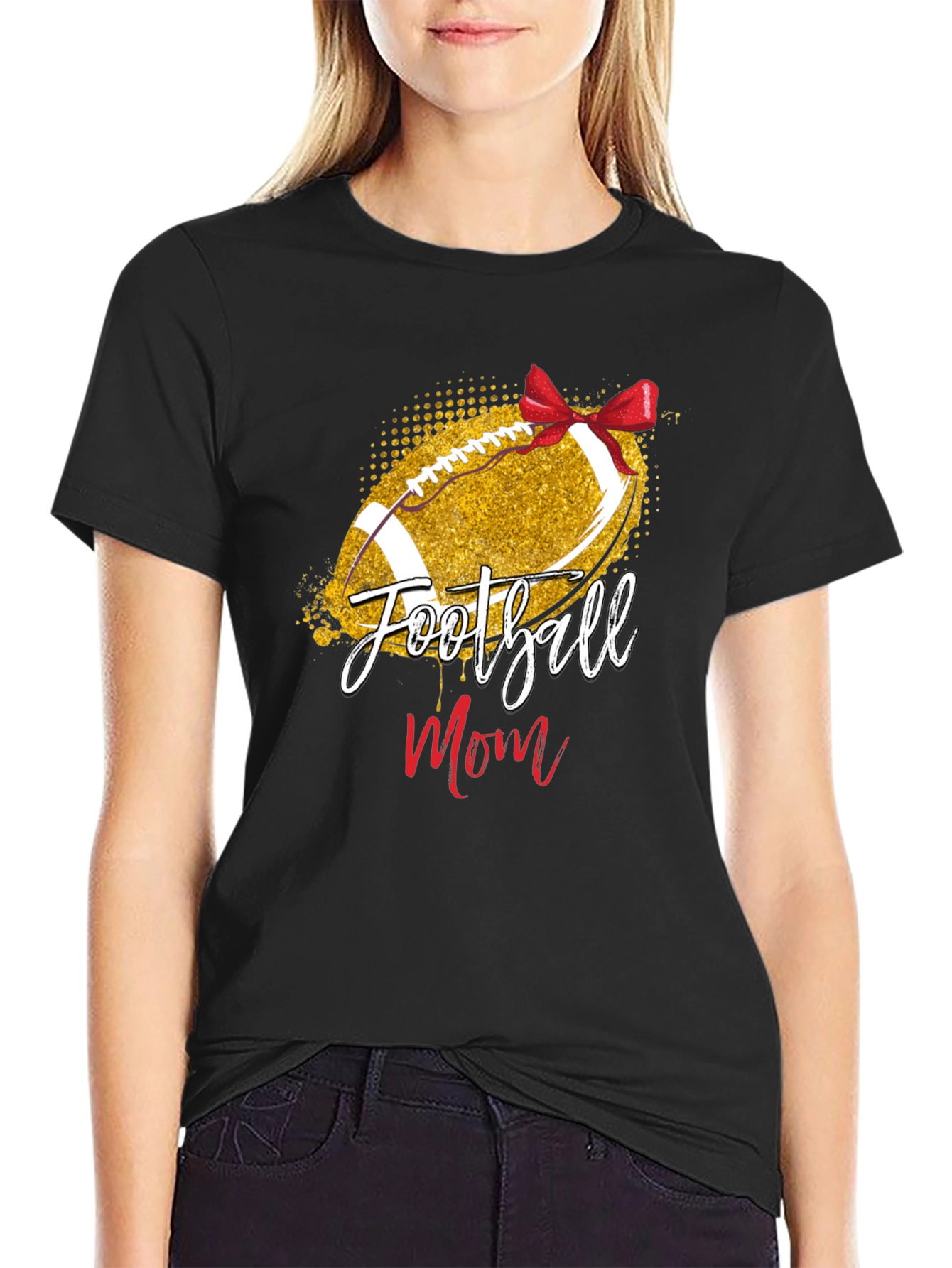 Football Mom Graphic T-Shirt