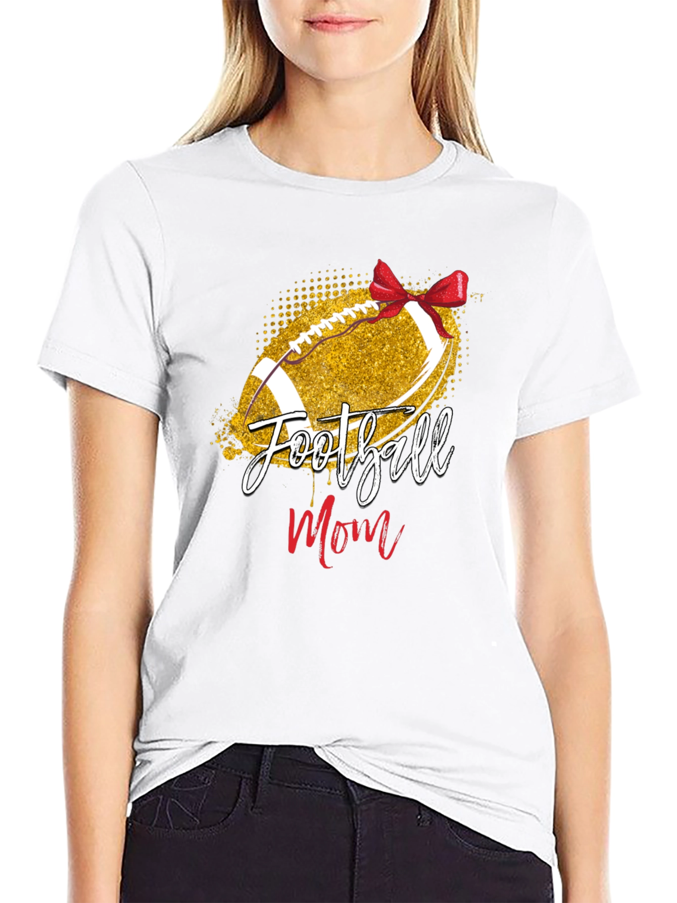 Football Mom Graphic T-Shirt