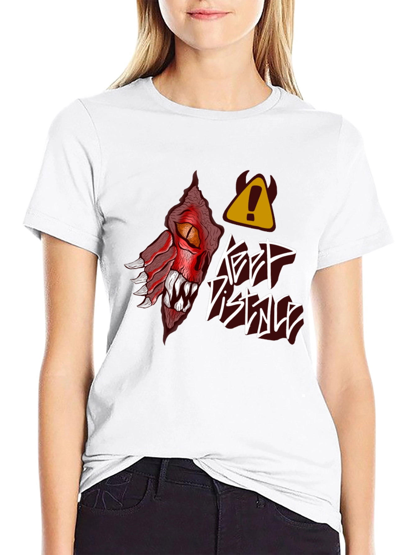 Keep Distance Dragon Graphic T-Shirt