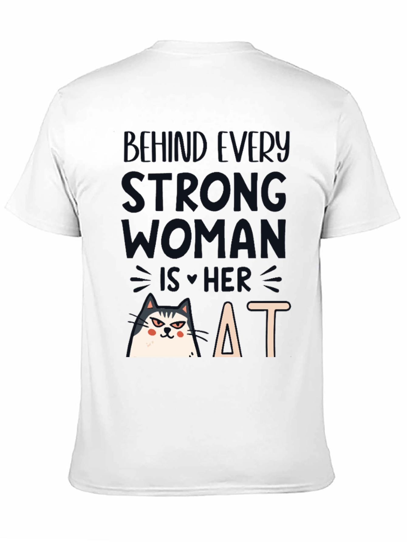 Strong Woman Cat T-Shirt