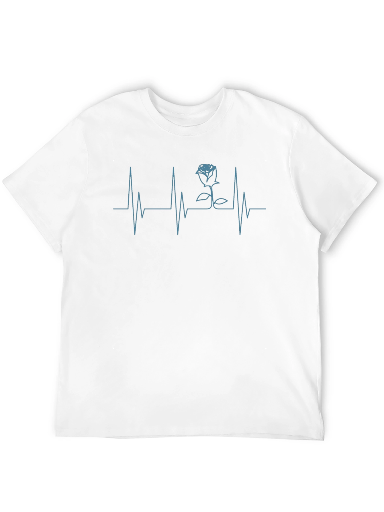 Rose Heartbeat Graphic Tee - Stylish Casual Wear