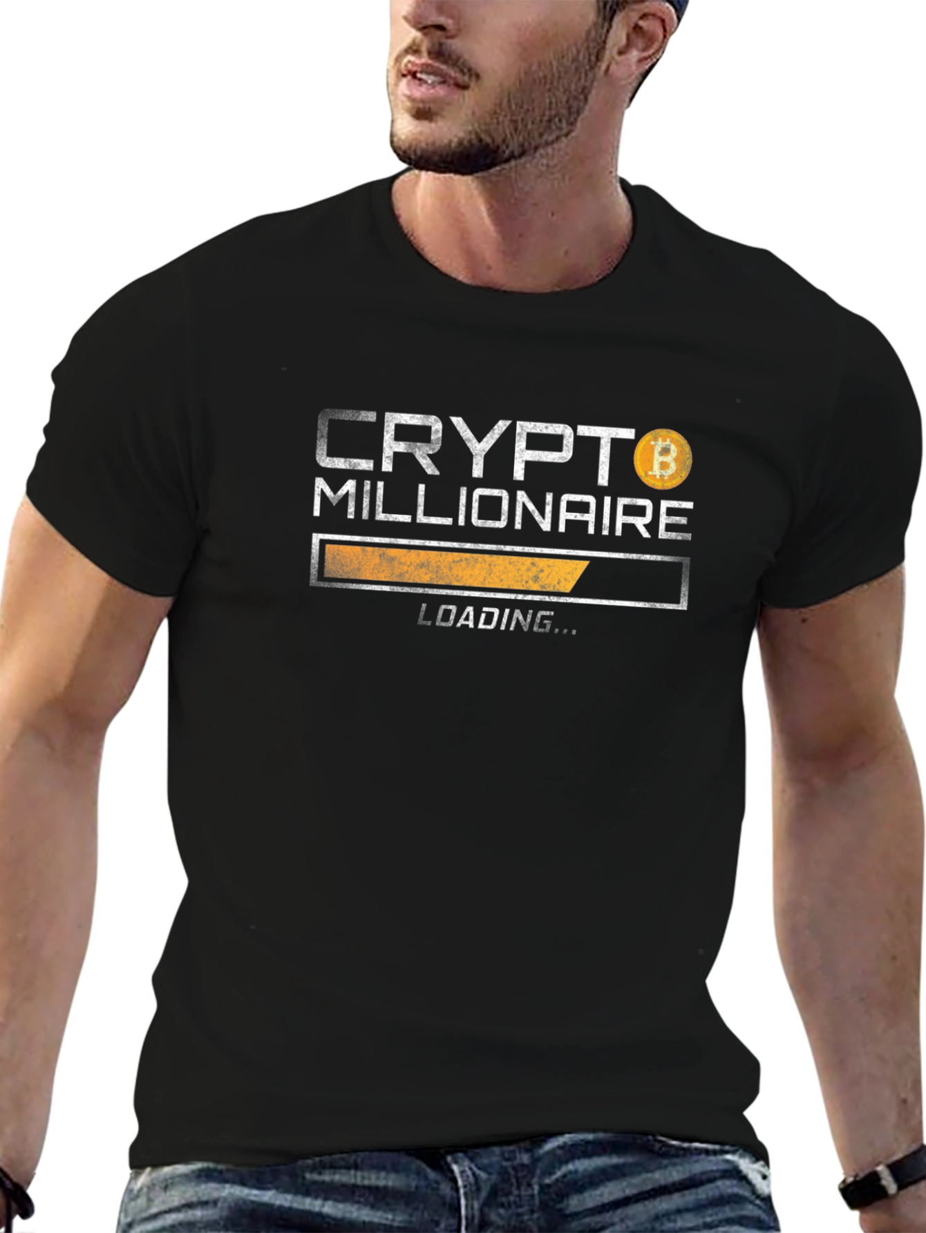 Crypto Millionaire Loading T-Shirt - Bitcoin Cryptocurrency Tee