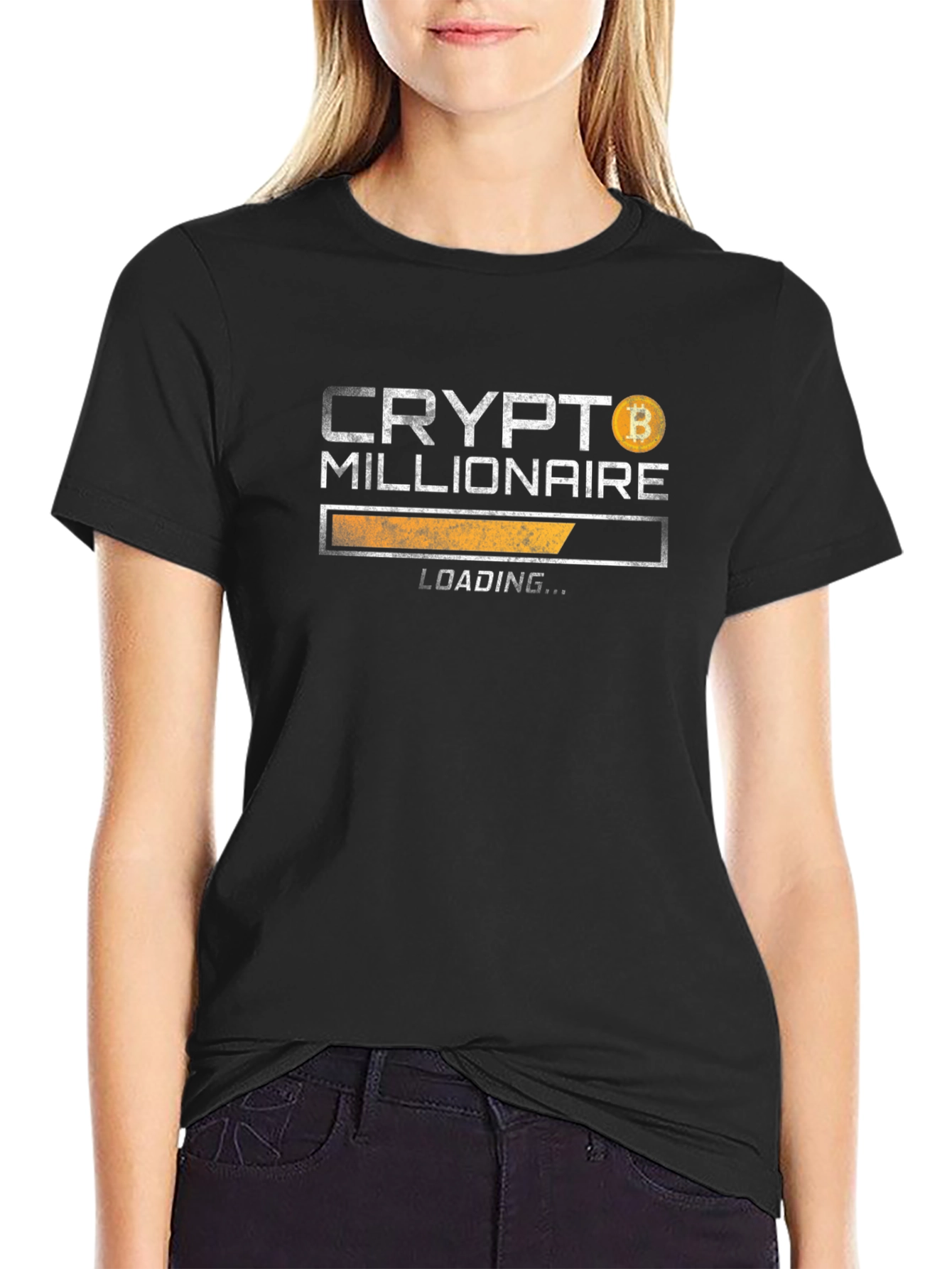 Crypto Millionaire Loading T-Shirt - Bitcoin Cryptocurrency Tee