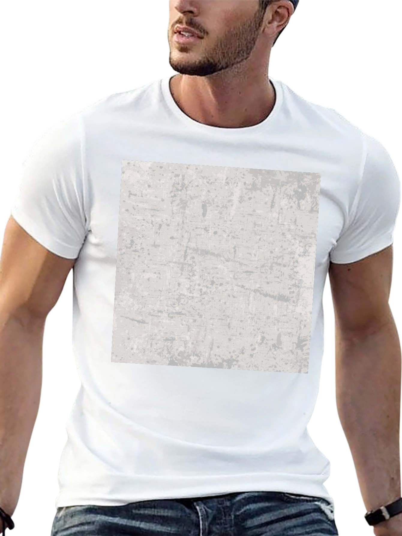 Abstract Print Black T-Shirt