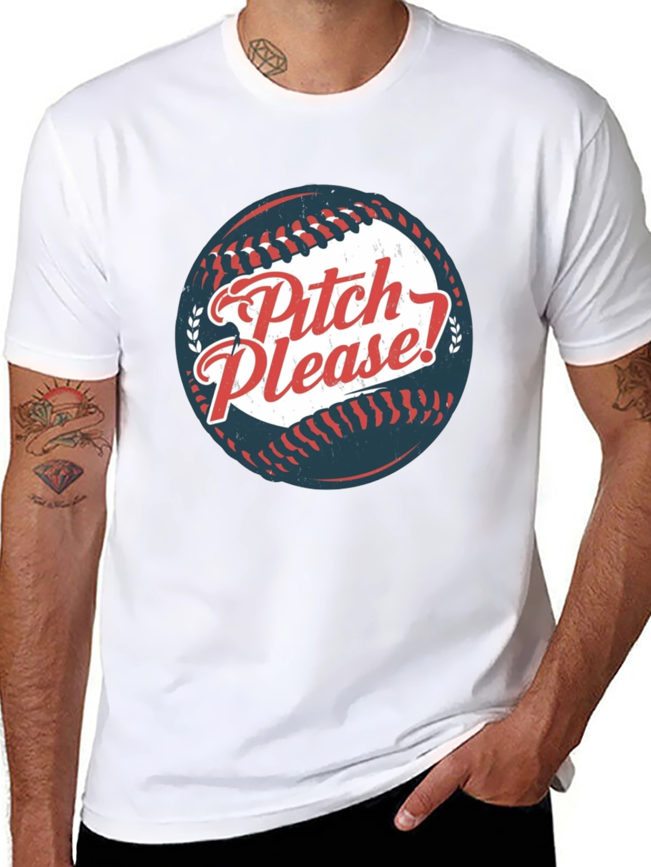 Pitch Please! Baseball Graphic T-Shirt