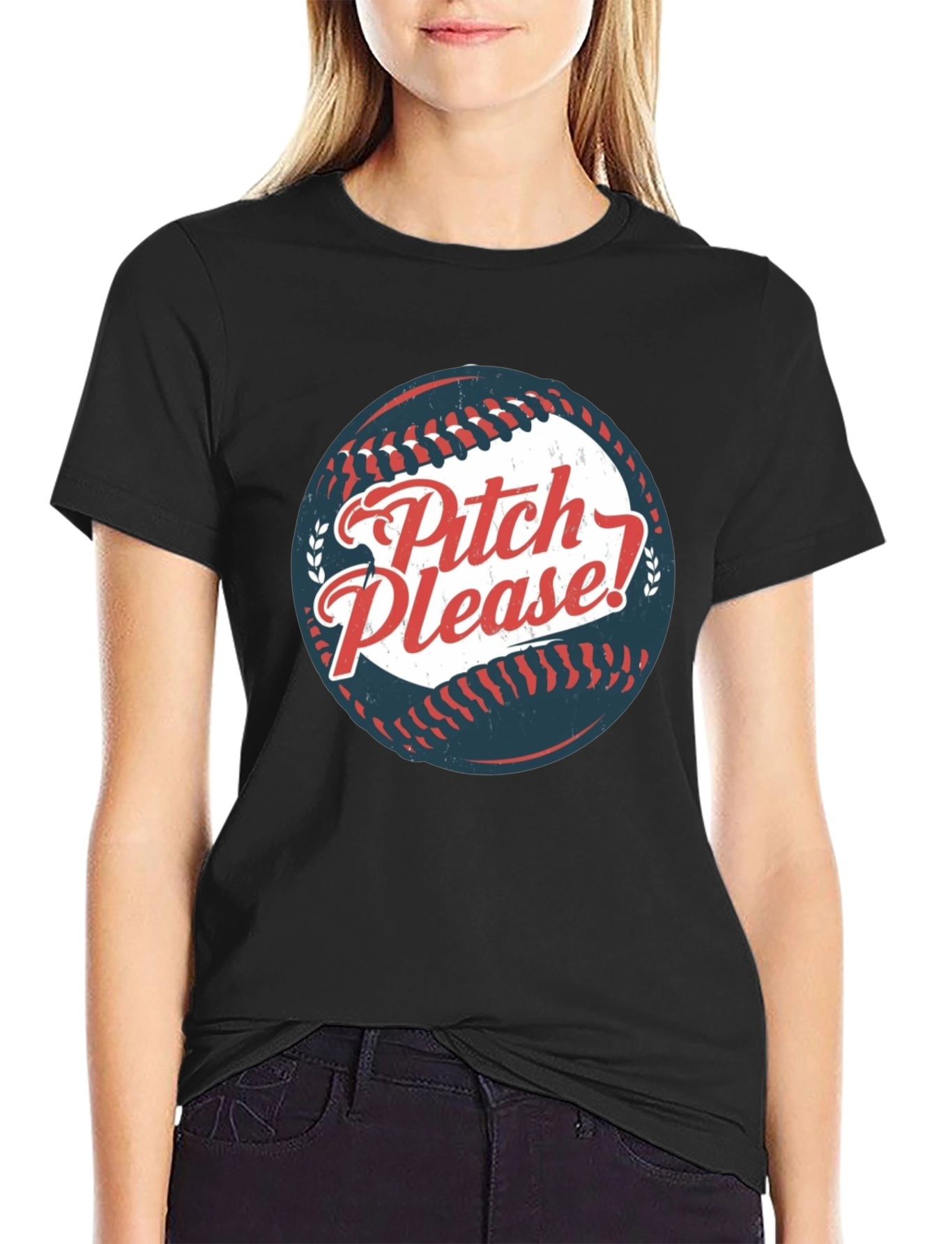 Pitch Please! Baseball Graphic T-Shirt