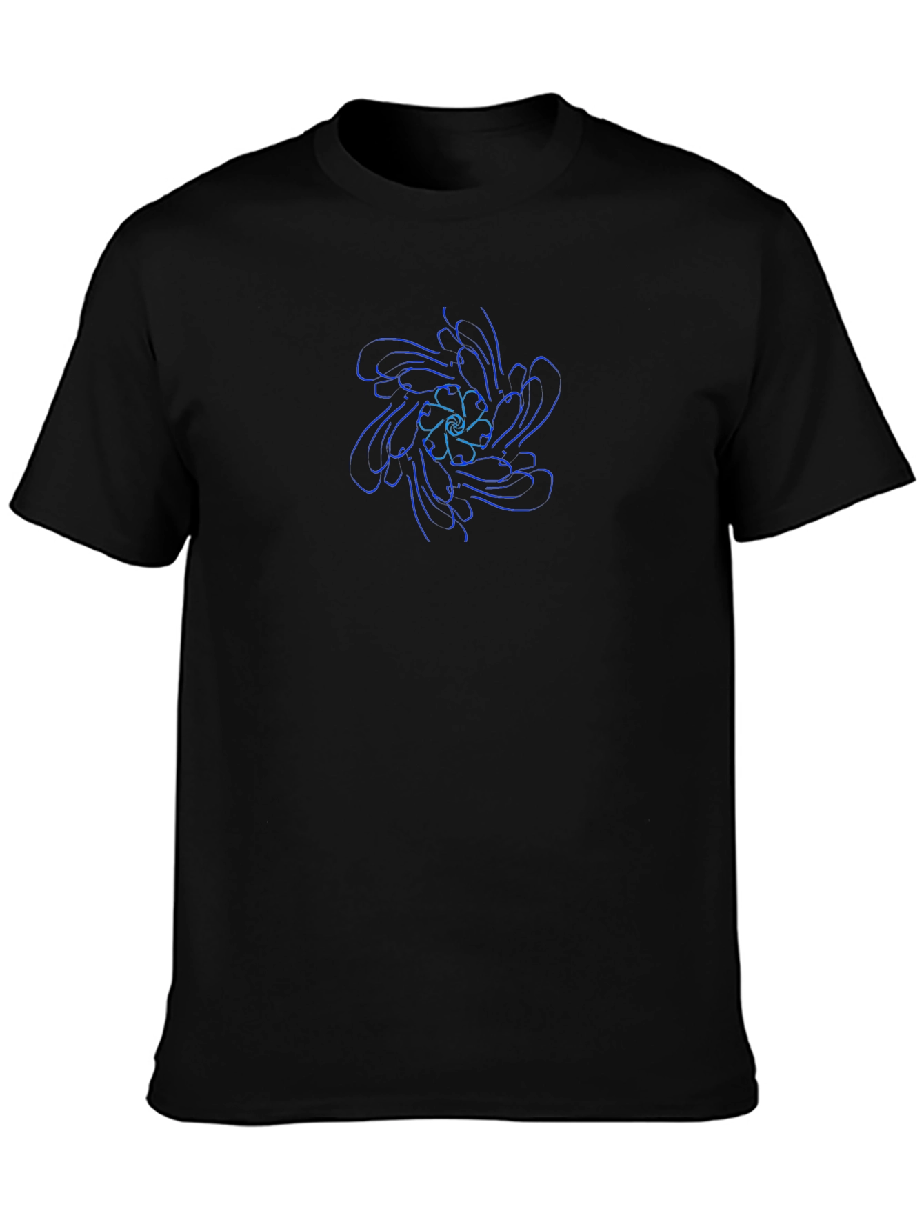 Abstract Geometric T-Shirt - Black