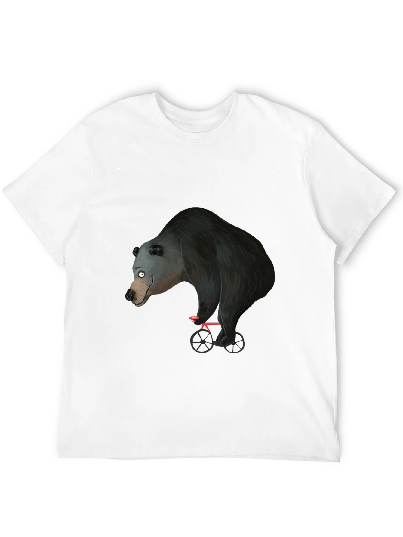 Bear on Bike Graphic Tee - Unique Design