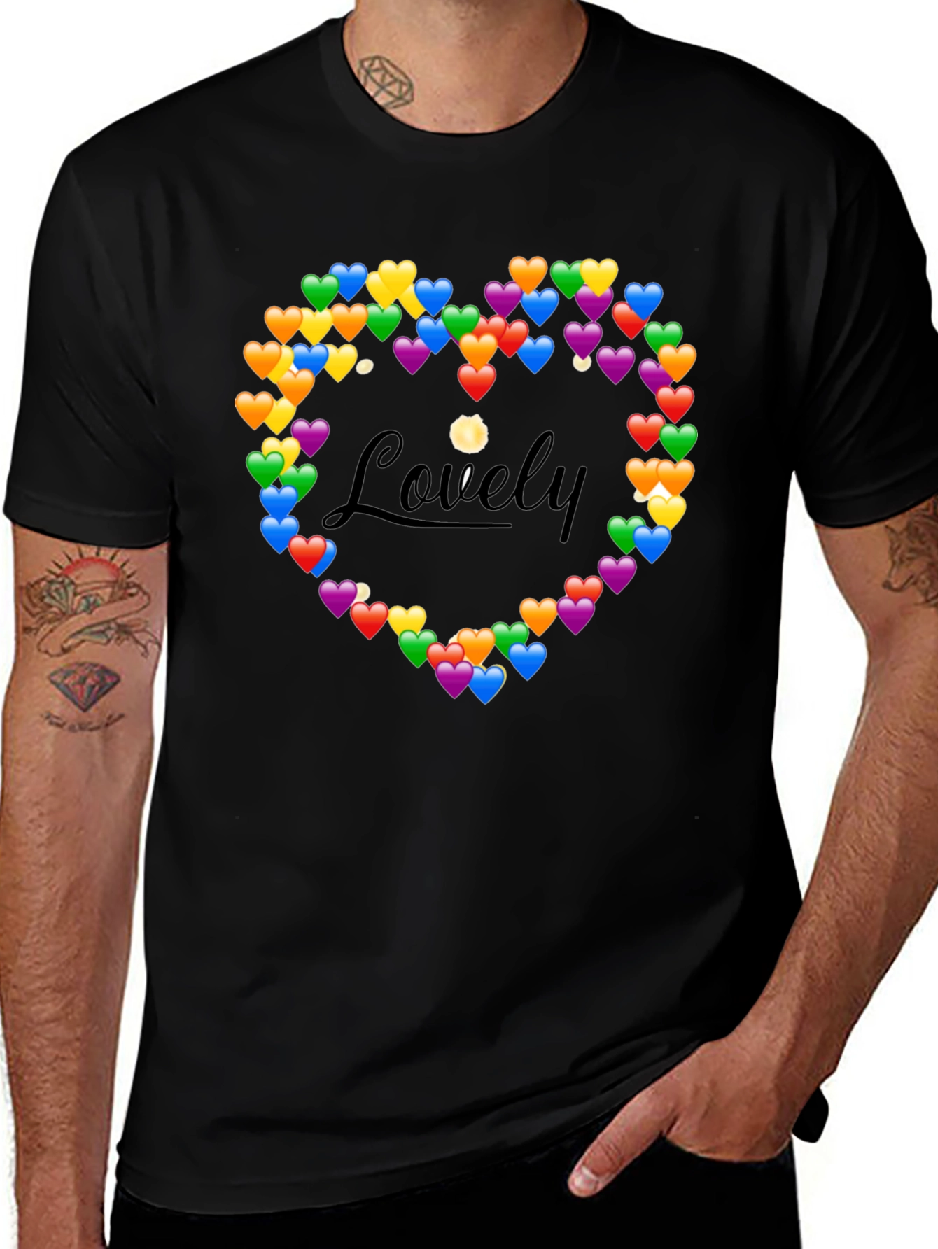 Lovely Heart Emoji Graphic T-Shirt