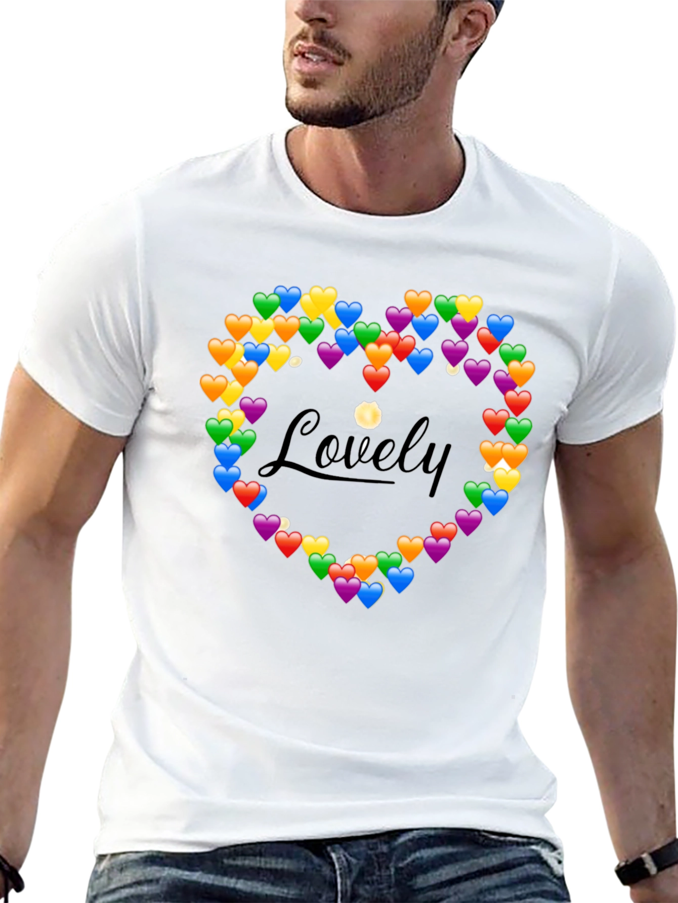 Lovely Heart Emoji Graphic T-Shirt