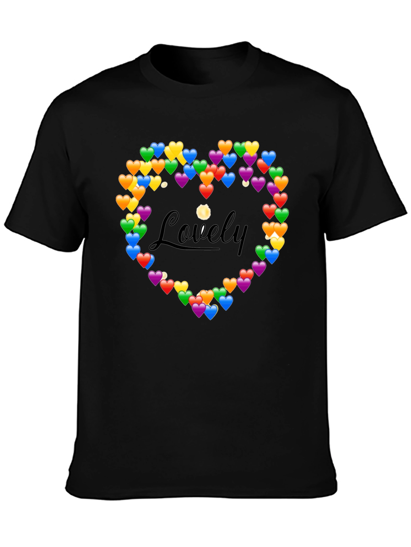 Lovely Heart Emoji Graphic T-Shirt