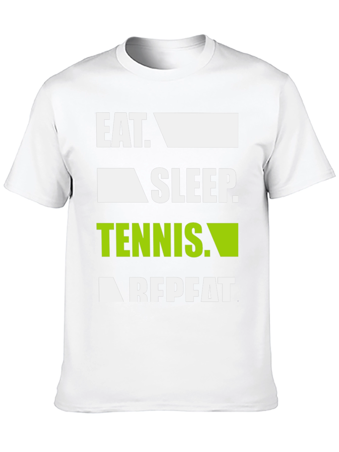 Eat Sleep Tennis Repeat Black Graphic T-Shirt