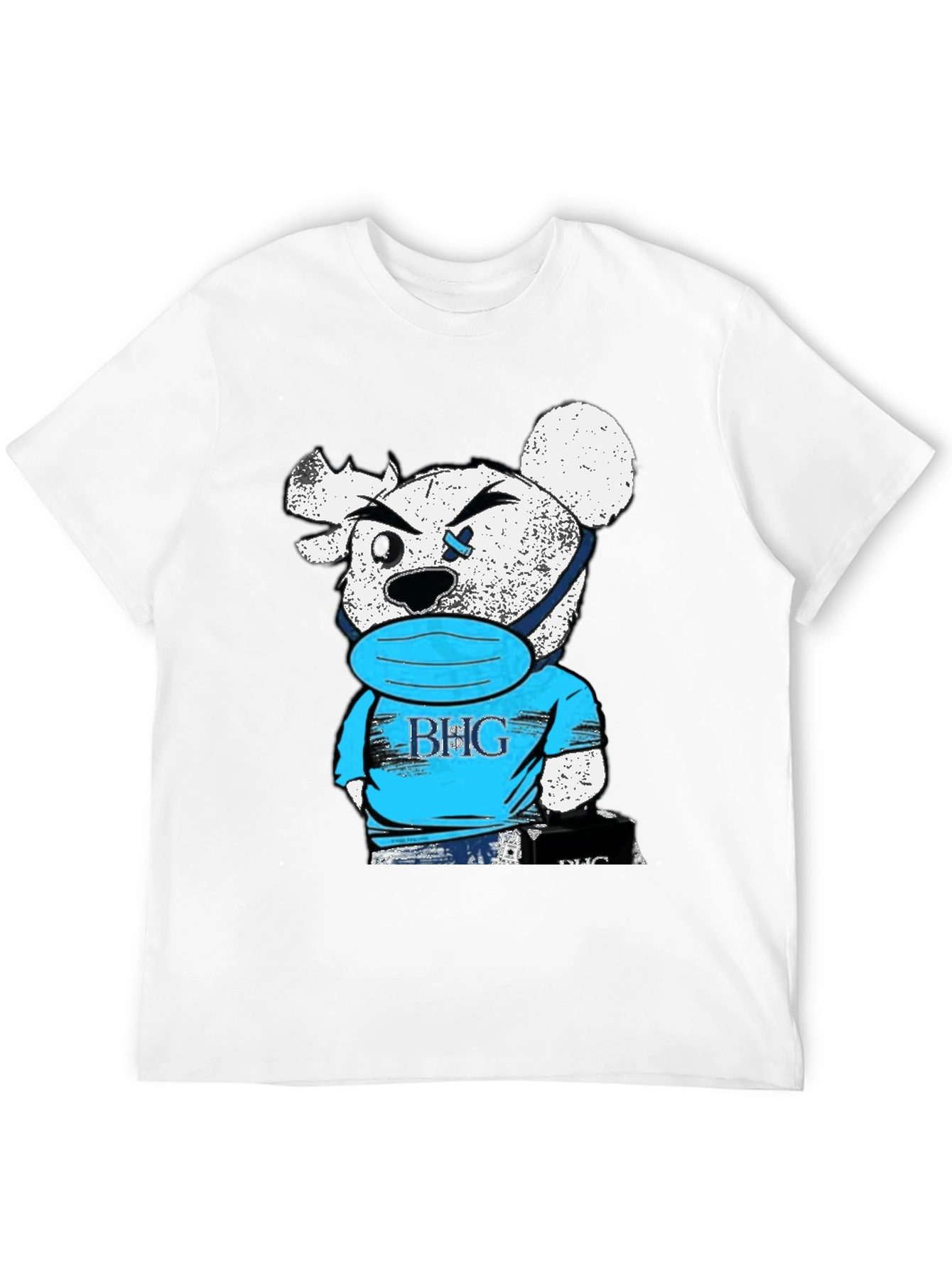 BHG Teddy Bear Face Mask Black T-Shirt