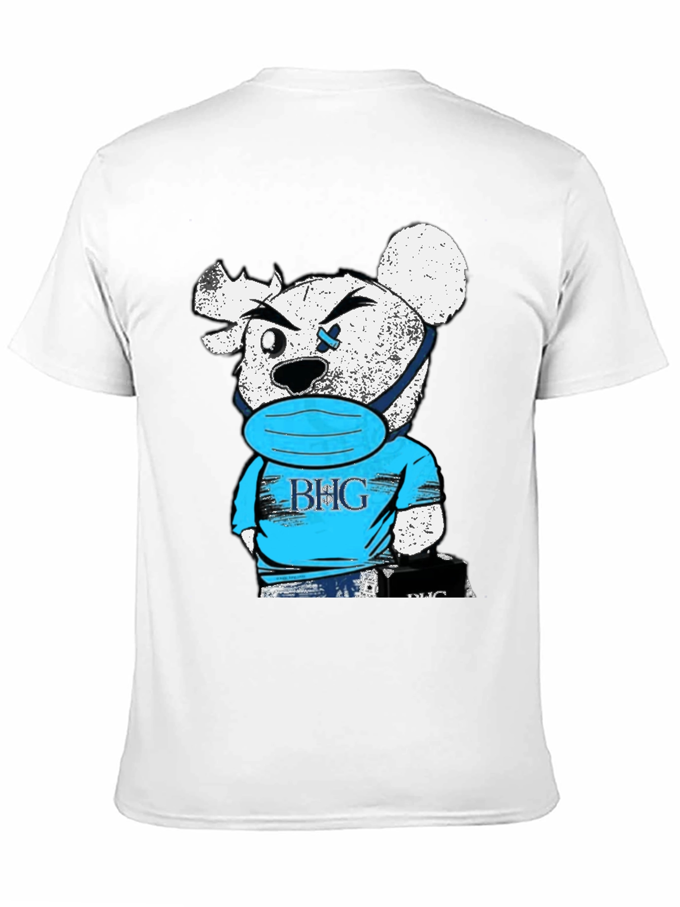 BHG Teddy Bear Face Mask Black T-Shirt