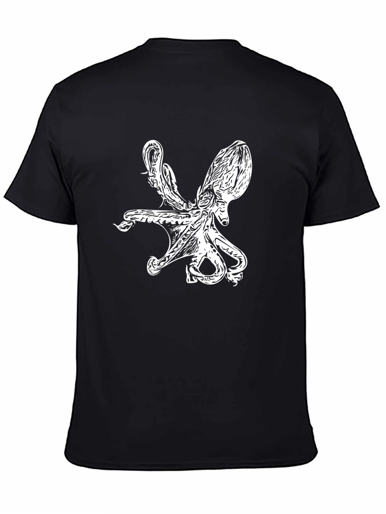 Octopus Graphic Black T-Shirt - Sea Creature Tee