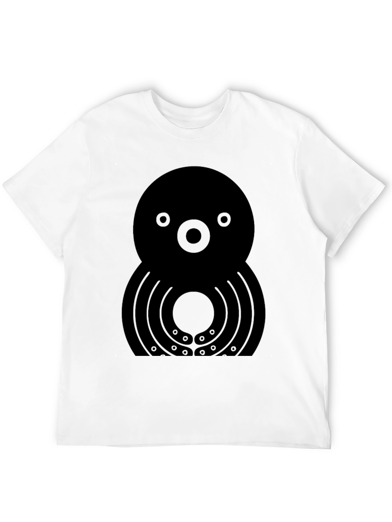 Unique Graphic Octopus T-Shirt - Black