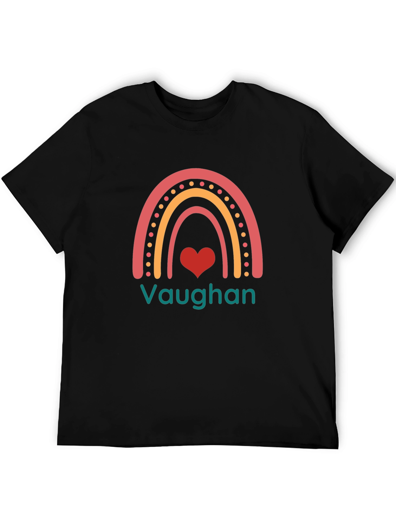 Vaughan Rainbow Heart Graphic T-Shirt
