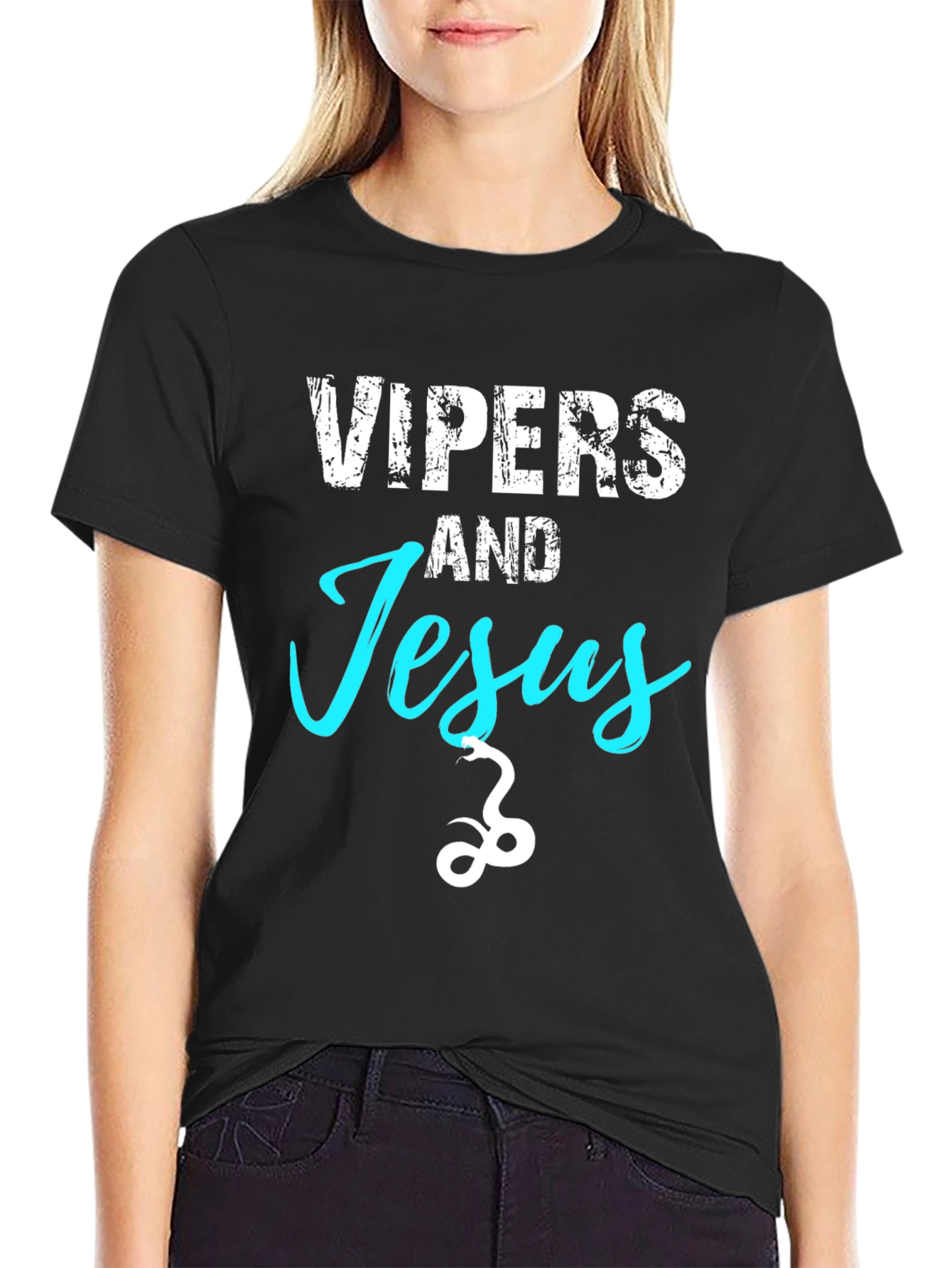 Vipers and Jesus Graphic Tee - Unique Design
