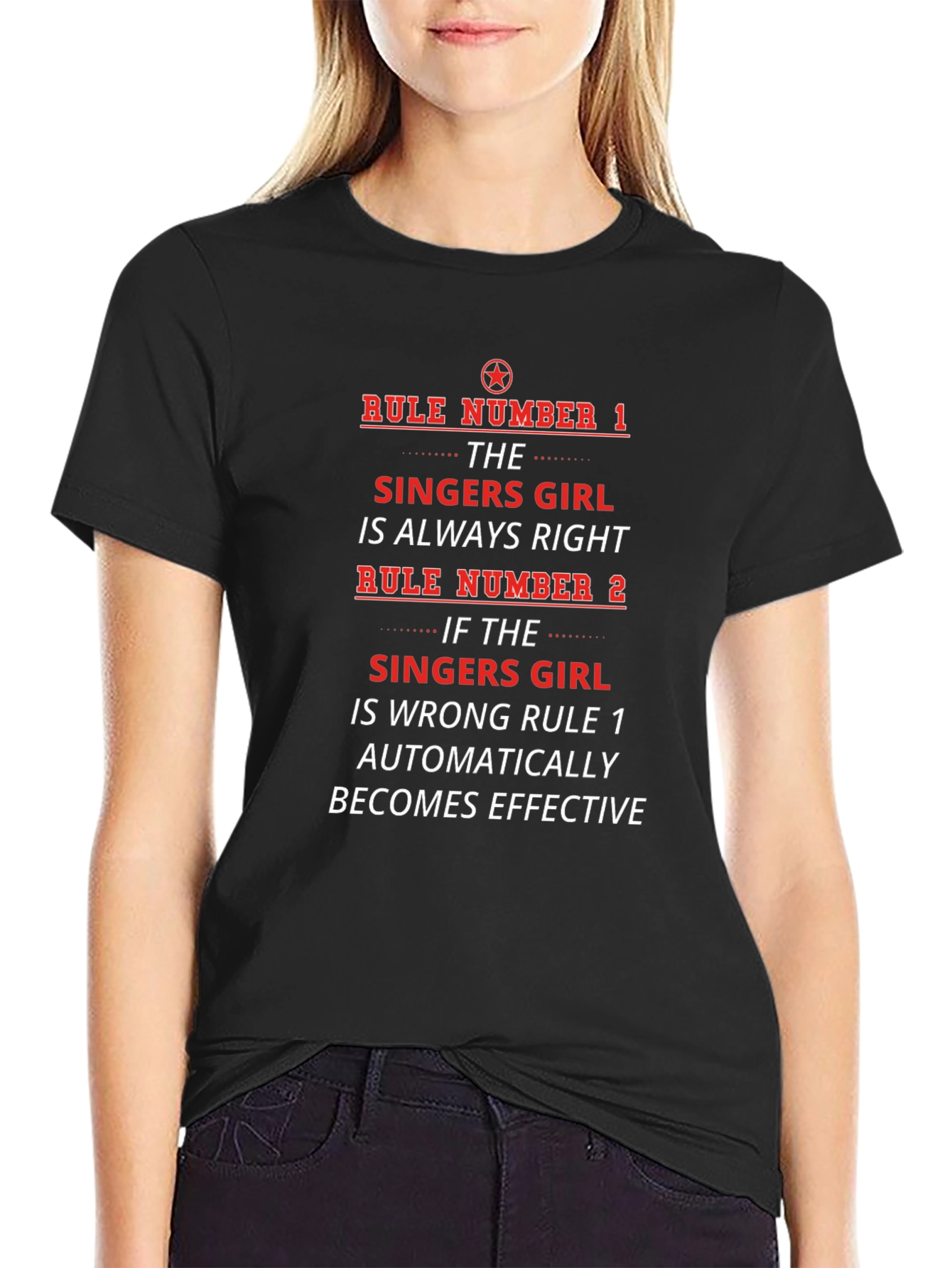 Singers Girl Rules Funny Graphic Tee