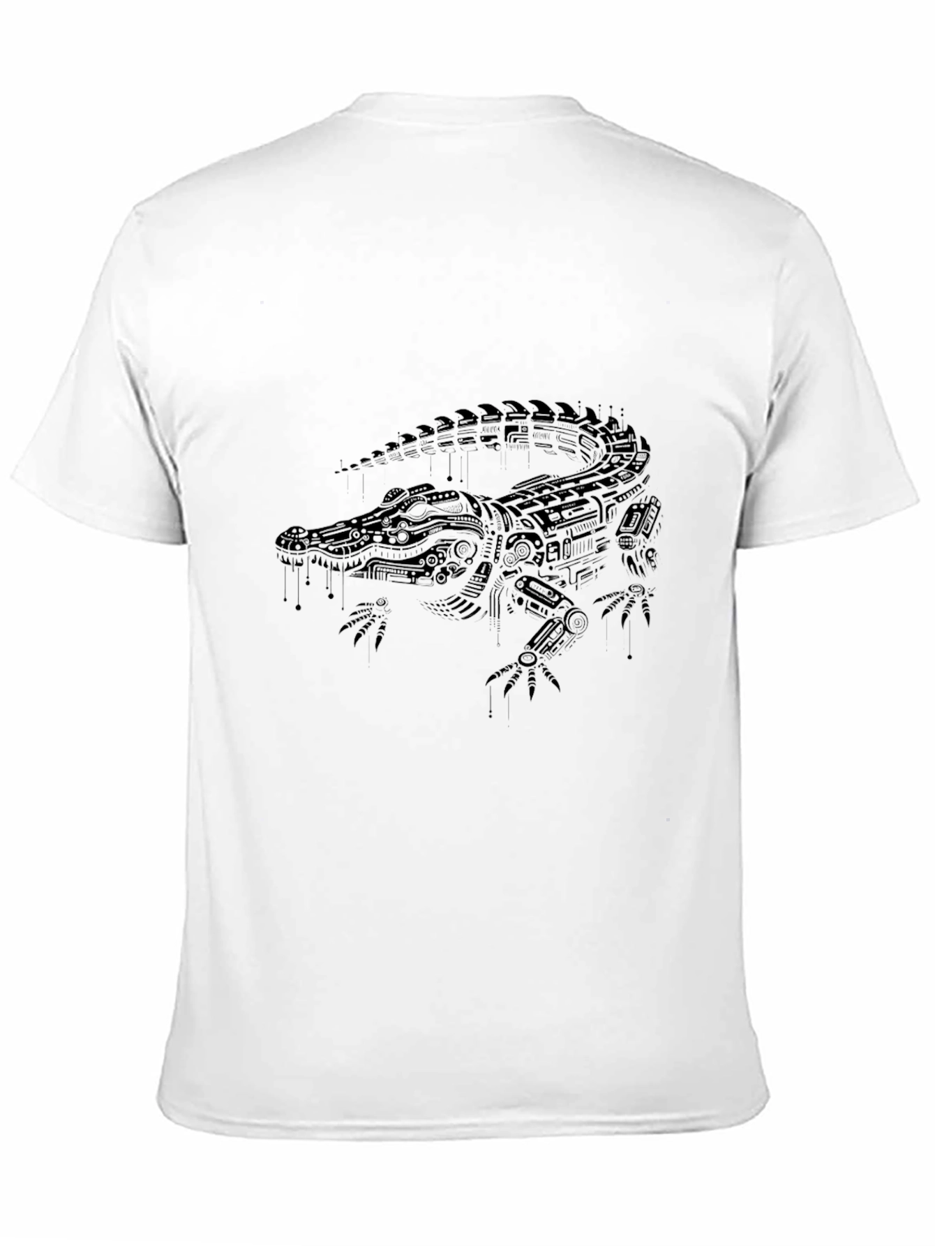 Mechanical Crocodile Graphic Tee - Black
