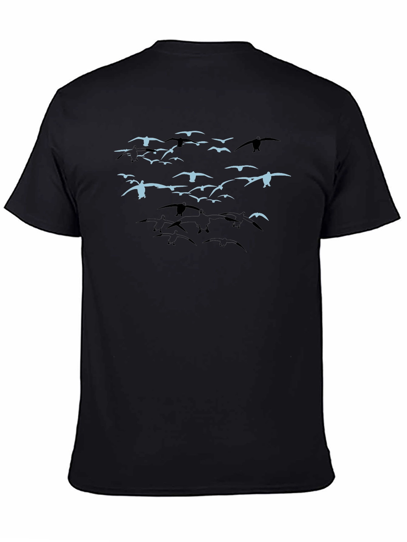 Bird Flock Graphic Tee - Black