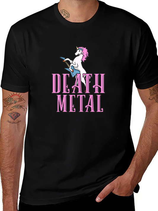 Death Metal Unicorn T-Shirt - Black Cotton Tee