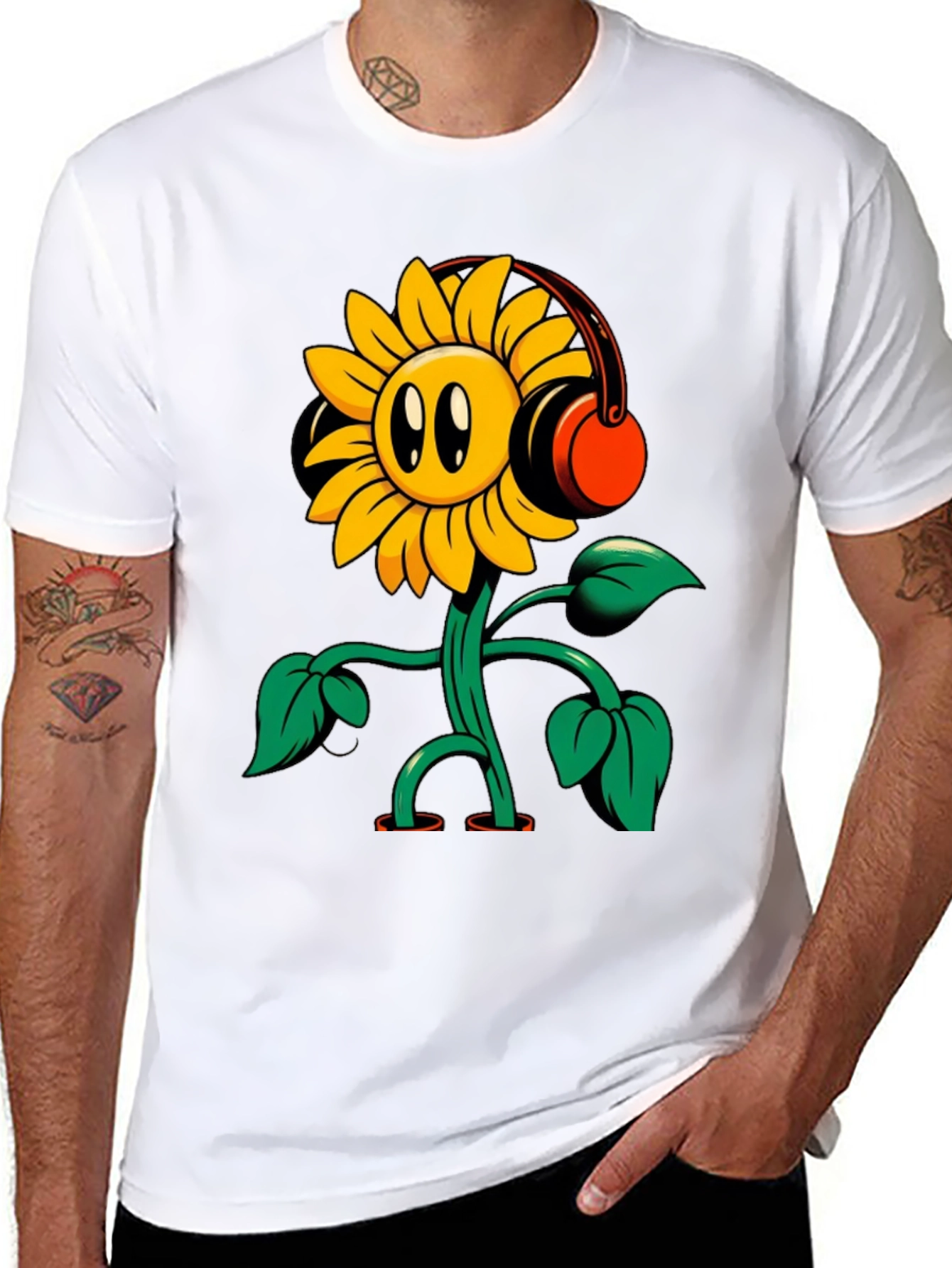 Sunflower Headphone T-Shirt