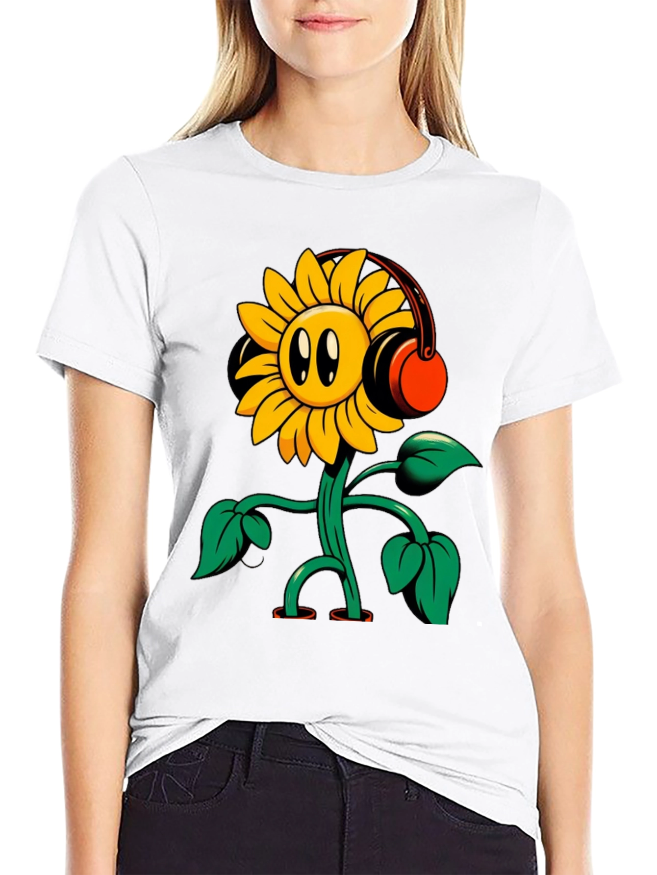 Sunflower Headphone T-Shirt