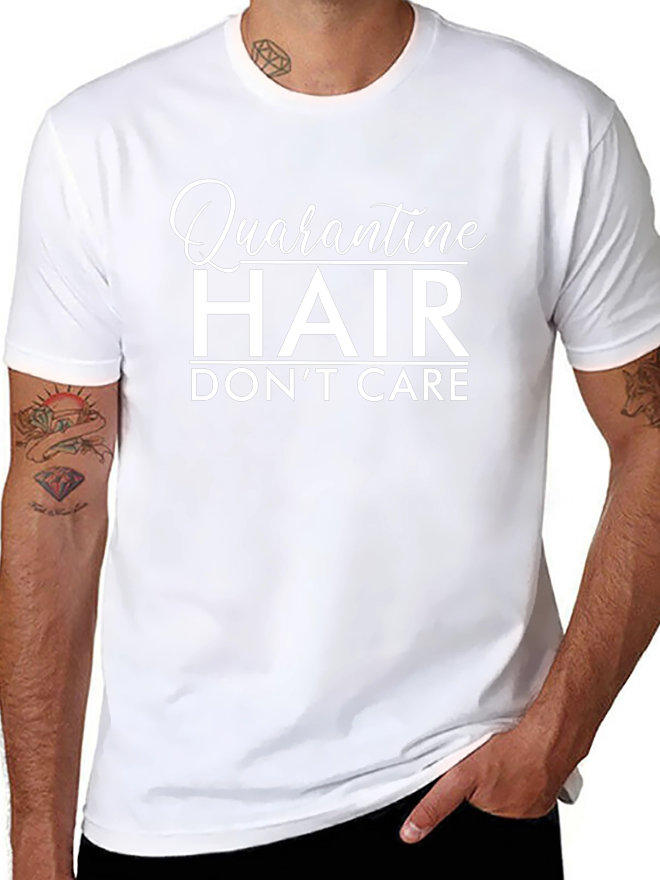 Quarantine Hair Dont Care - Black T-Shirt