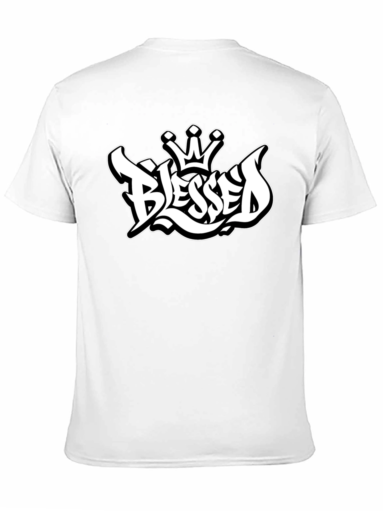 Blessed Crown Graphic Black T-Shirt
