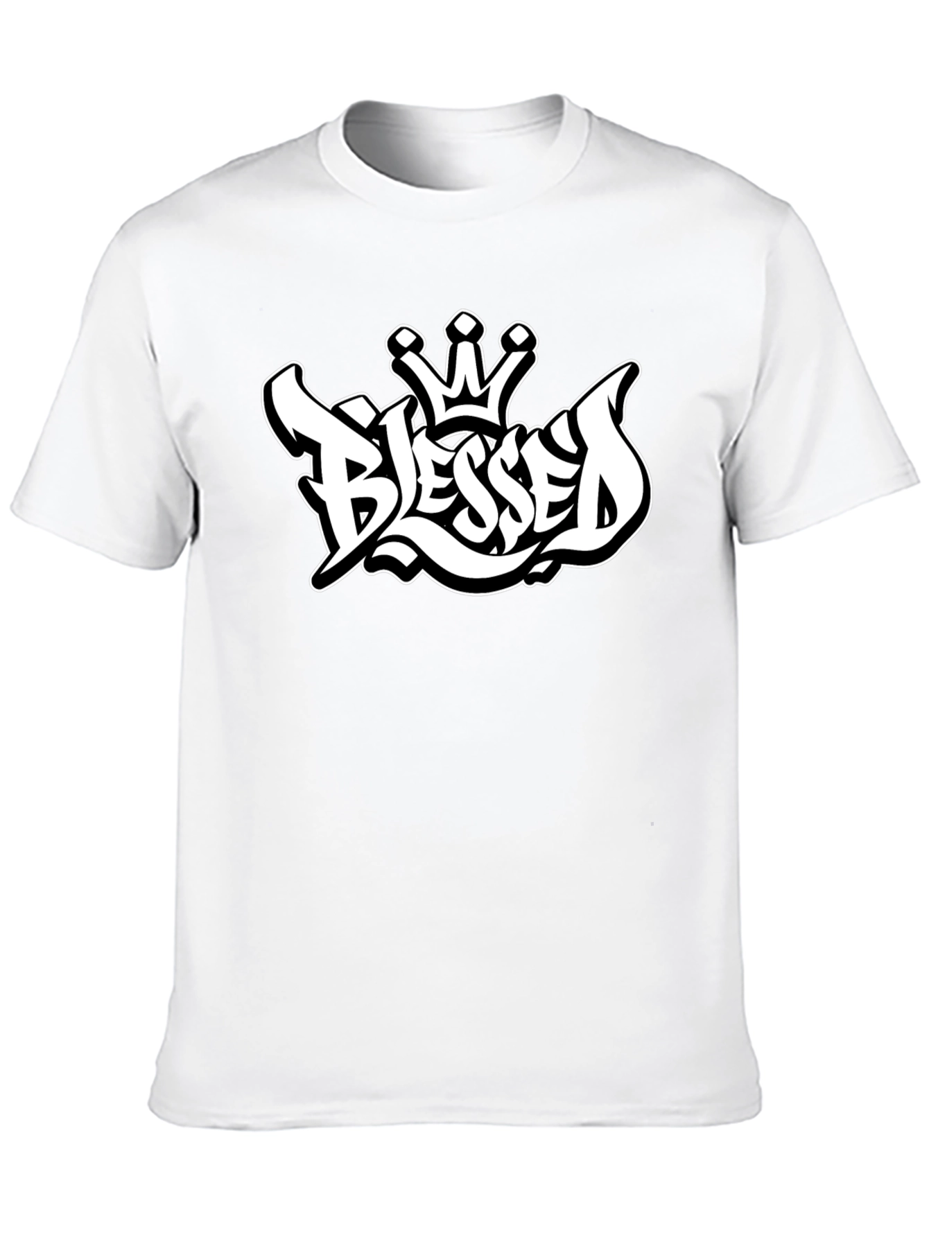 Blessed Crown Graphic Black T-Shirt