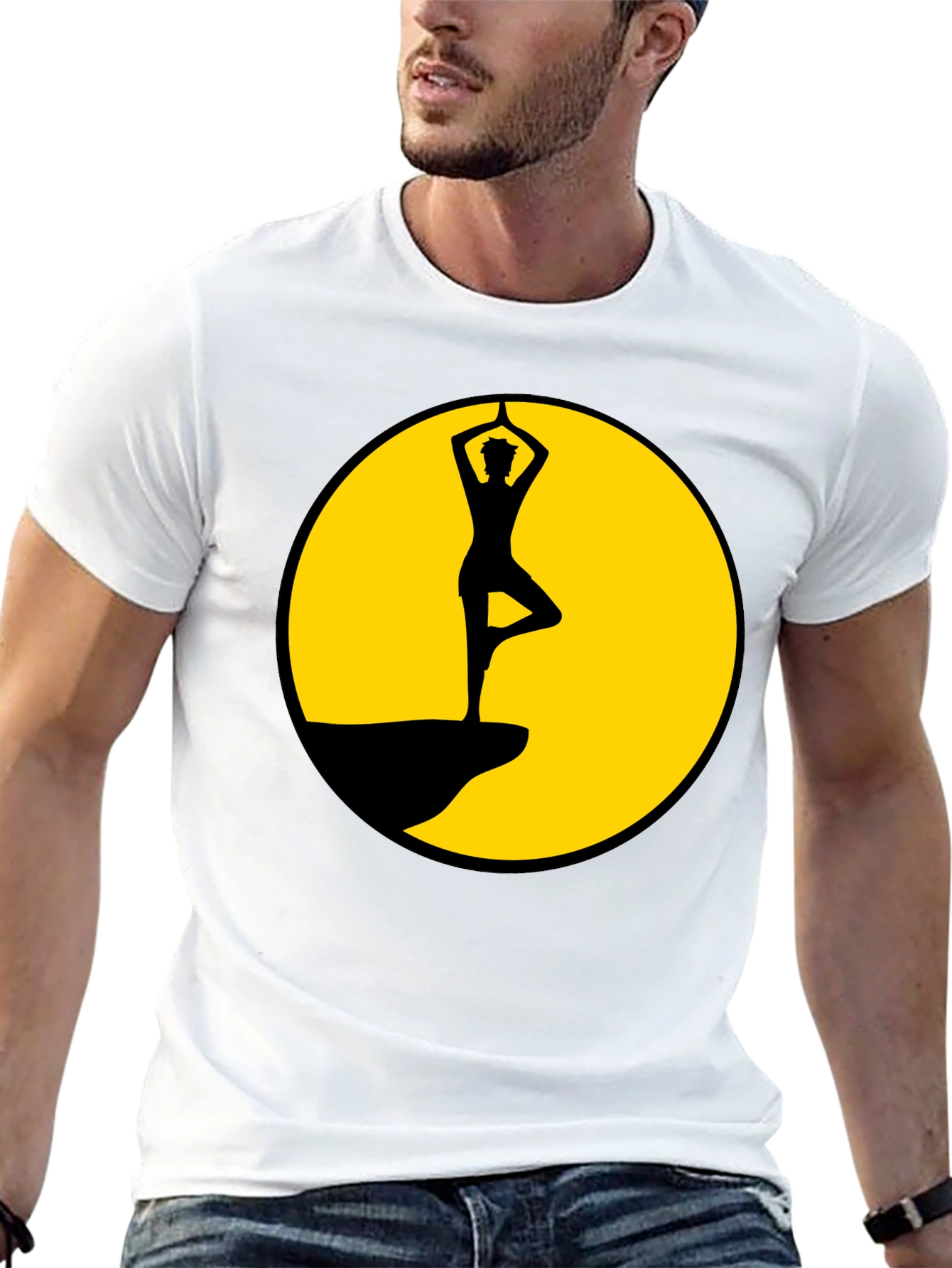 Yoga Tree Pose Black T-Shirt